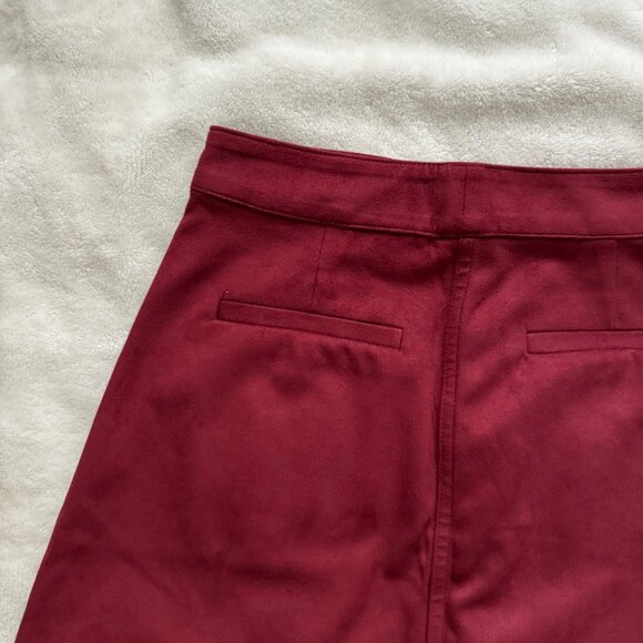 Marine Layer Myra Mini Skirt Cabernet Button Front Pockets sz 0 new - Picture 9 of 10